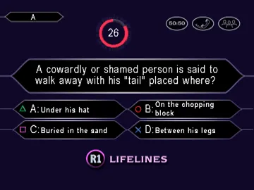 Who Wants to Be a Millionaire - 3rd Edition (US) screen shot game playing